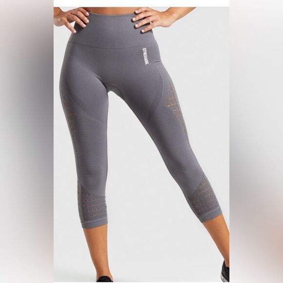 Gymshark Energy Seamless Cropped Leggings Sz M - Picture 1 of 9